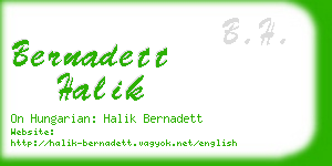 bernadett halik business card